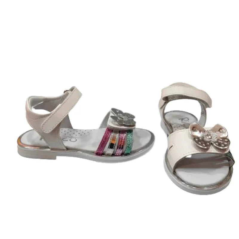 Ricco Ricco Παιδικά Ελληνικά Δερμάτινα Πέδιλα Χειροποίητα Ανατομικά για Κορίτσια Λευκό Πέδιλο Κορίτσι / Sandals Girl IMG20230316142338-removebg-preview