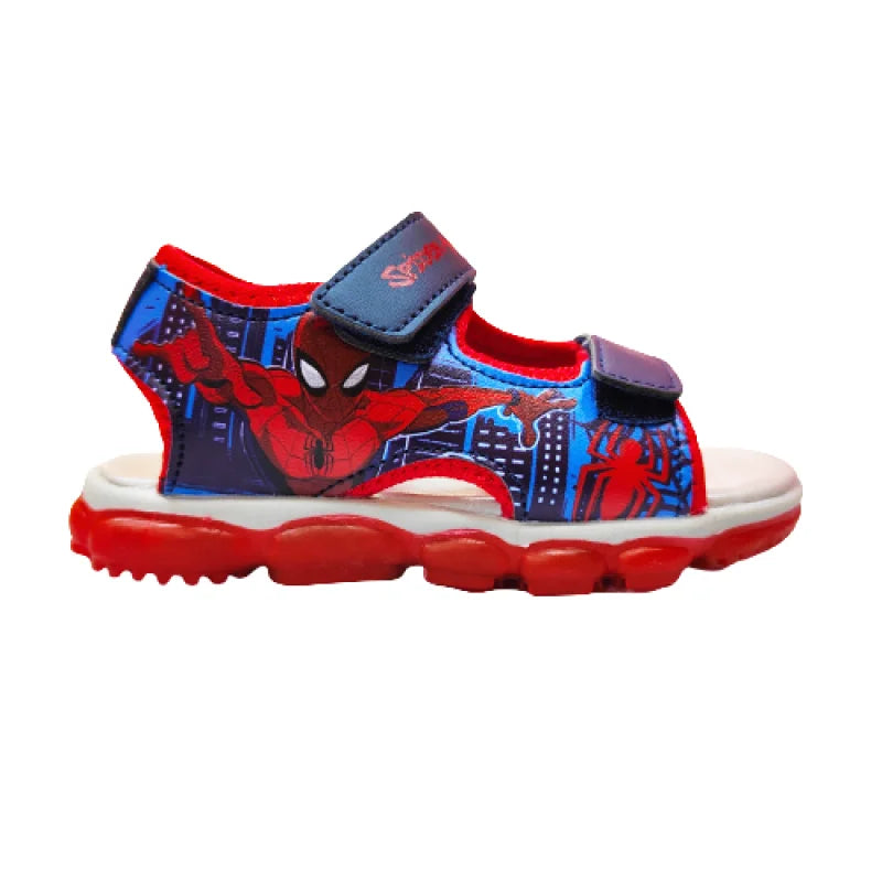 Sandales anatomiques enfants Spiderman pour garçons avec lumières Bleu