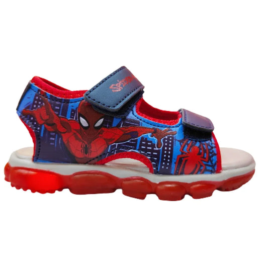 Spiderman children's anatomical sandals for boys with lights Blue