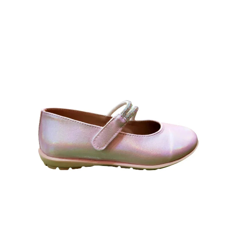 Ricco Ricco Παιδικές Ελληνικές Δερμάτινες Μπαλαρίνες Χειροποίητες Ανατομικές για Κορίτσια Ροζ Πέρλα Μπαρέτα/ Ballerina / Flat Shoes Girl IMG20230405102917-removebg-preview