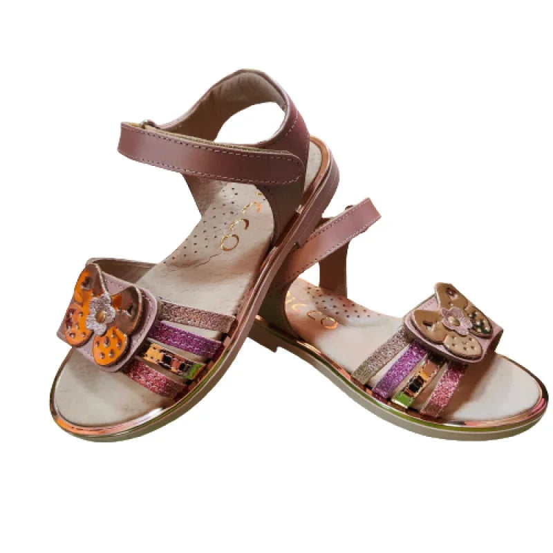 Ricco Παιδικά Ελληνικά Δερμάτινα Πέδιλα Χειροποίητα Ανατομικά για Κορίτσια Ricco Χαλκος Πέδιλο Κορίτσι / Sandals Girl IMG20230405104516-removebg-preview