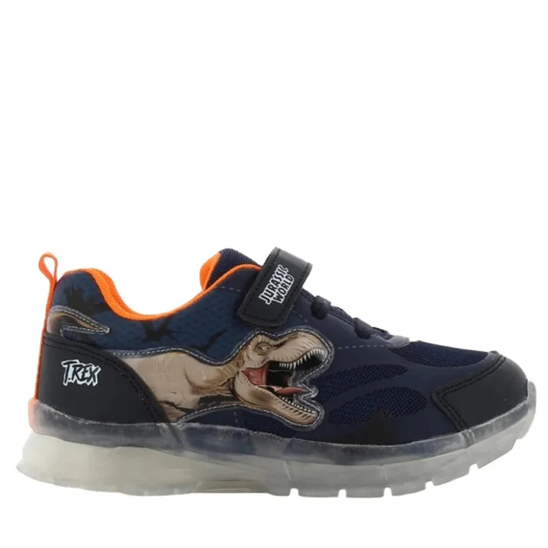 Leomil Jurassic World Παιδικά Ανατομικά Sneakers για Αγόρια με Φωτάκια - Μπλε Παπούτσι Αγόρι Φωτάκια / Shoes with Lights Boy JW001265a