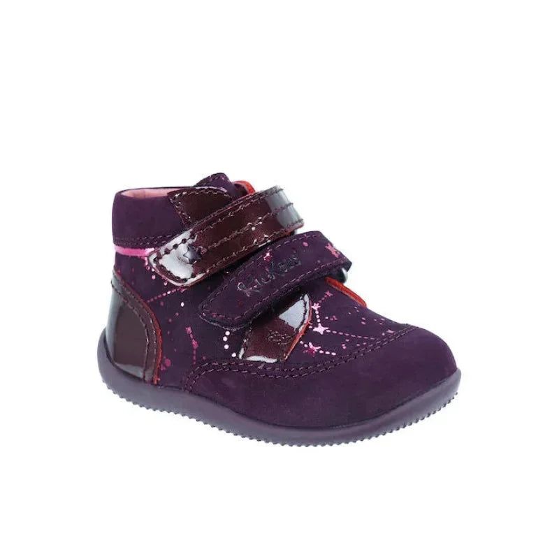 Kickers Kickers Δερμάτινα Παιδικά Μποτάκια με Σκρατς για Κορίτσια Μπορντω Μποτάκι Κορίτσι / Boots Girl Kickers-508683-10-14-Bordeaux-Poline-_-_-382
