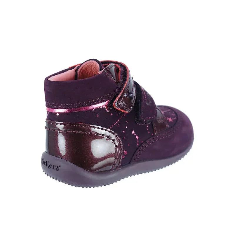 Kickers Kickers Δερμάτινα Παιδικά Μποτάκια με Σκρατς για Κορίτσια Μπορντω Μποτάκι Κορίτσι / Boots Girl Kickers-508683-10-14-Bordeaux-Poline-_-_-461