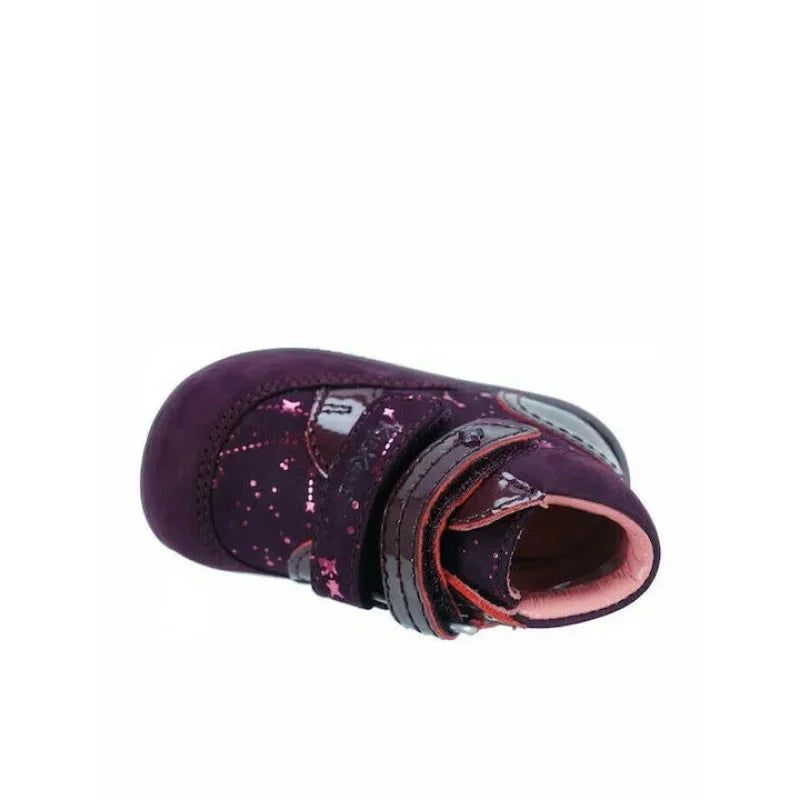 Kickers Kickers Δερμάτινα Παιδικά Μποτάκια με Σκρατς για Κορίτσια Μπορντω Μποτάκι Κορίτσι / Boots Girl Kickers-508683-10-14-Bordeaux-Poline-_-_-833