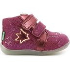 Kickers Kickers Banggy Ανατομικά Δερμάτινα Παιδικά Μποτάκια με Σκρατς Μπορντό Μποτάκι Κορίτσι / Boots Girl Kickers-829620-10-183-Dk-Pink-Poline-_-_-258