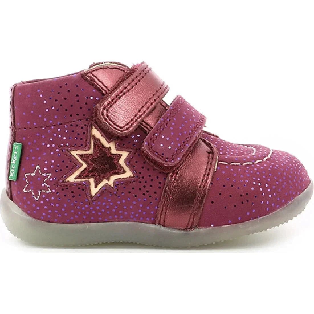 Kickers Kickers Banggy Ανατομικά Δερμάτινα Παιδικά Μποτάκια με Σκρατς Μπορντό Μποτάκι Κορίτσι / Boots Girl Kickers-829620-10-183-Dk-Pink-Poline-_-_-258