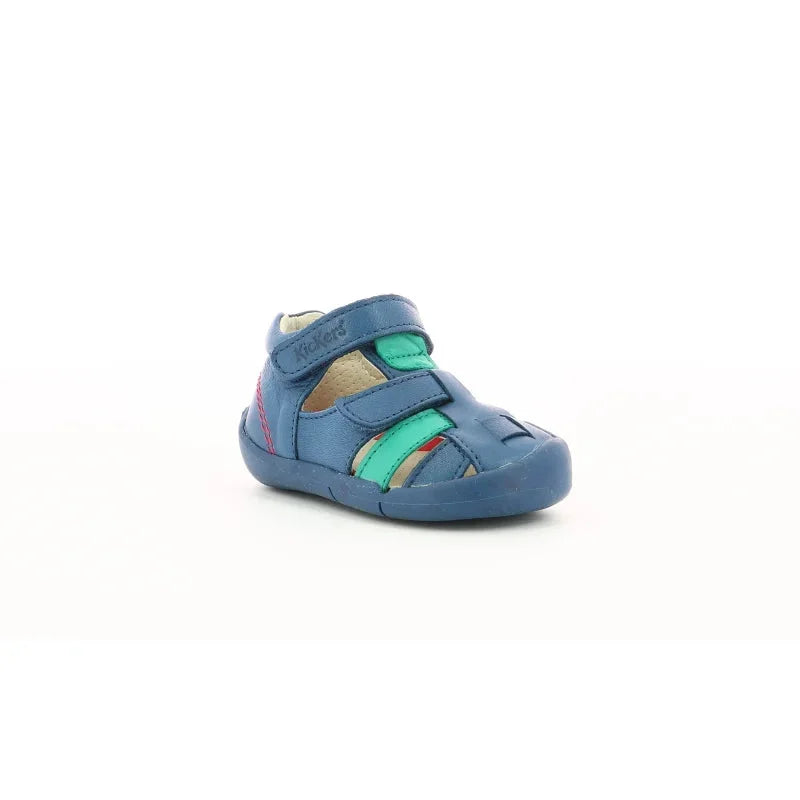 Kickers Kickers Παπουτσοπέδιλα Wasabou Ανατομικά Μπλε Πέδιλο Αγόρι / Sandals Boy Kickers-858390-10-51-Blue-Poline-_-_-999