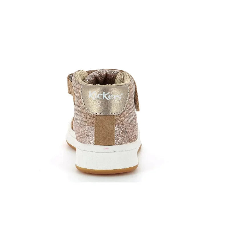 Kickers Kickers Παιδικό Sneaker High Bilbon για Κορίτσι Μπεζ Μποτάκι Κορίτσι / Boots Girl Kickers-AW22-664563-10-111-Beige-Glitter-Poline-_-_-153