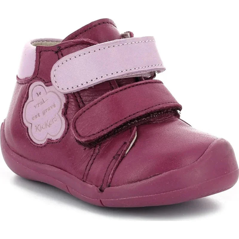 Kickers Kickers Wakalla Ανατομικά Δερμάτινα Παιδικά Μποτάκια με Σκρατς Φούξια Μποτάκι Κορίτσι / Boots Girl Kickers-AW22-878480-10-131-Rose-Bicolor-Poline-_-_-427