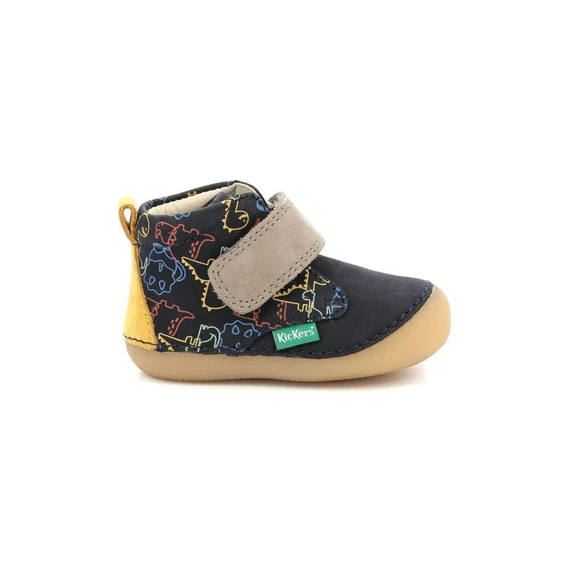 Kickers Kickers Ανατομικά Δερμάτινα Παιδικά Μποτάκια με Σκρατς Μπλε Μποτάκι Αγόρι / Boots Boys Kickers-AW23-879028-10-103-Marine-Poline-_-_-440