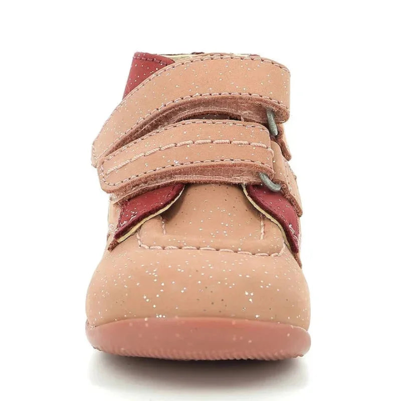 Kickers Kickers Bonkro Δερμάτινα Παιδικά Μποτάκια με Σκρατς Ροζ Μποτάκι Κορίτσι / Boots Girl Kickers-AW23-910350-10-132-Pink-Poline-_-_-700