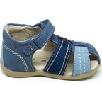 Kickers Kickers Παιδικά Ανατομικά Δερμάτινα Παπουτσοπέδιλα Μπλε Πέδιλο Αγόρι / Sandals Boy Kickers-SS22-785420-10-53-Blue-Poline-_-_-843
