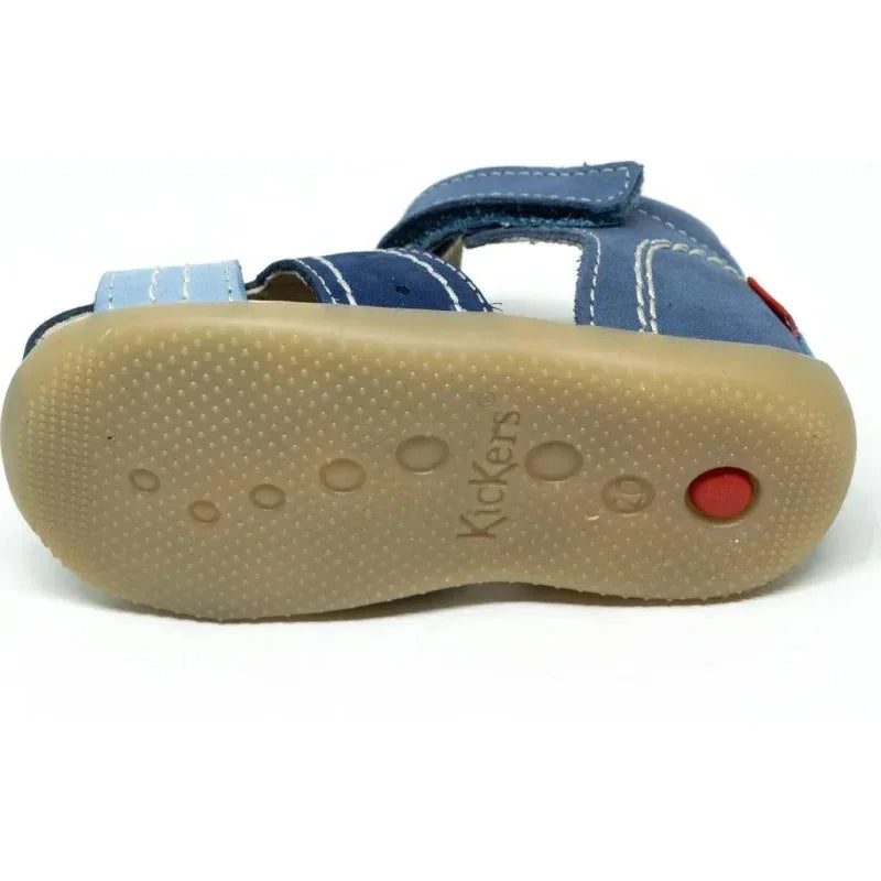 Kickers Kickers Παιδικά Ανατομικά Δερμάτινα Παπουτσοπέδιλα Μπλε Πέδιλο Αγόρι / Sandals Boy Kickers-SS22-785420-10-53-Blue-Poline-_-_-913