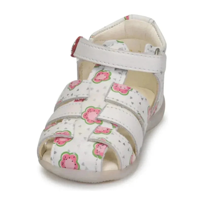 Kickers Kickers Παιδικά Δερμάτινα Παπουτσοπέδιλα Ανατομικά για Κορίτσια Λευκό Πέδιλο Κορίτσι / Sandals Girl Kickers-SS22-895391-10-32-White-Poline-_-_-995