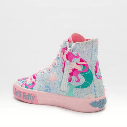 Lelli Kelly Children's High Sneakers for Girls Blue Multicolor