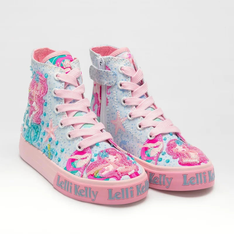 Lelli Kelly Lelli Kelly Παιδικά Sneakers High για Κορίτσι Γαλάζιο Πολύχρωμο Πάνινα Κορίτσι / Canvas Girl LKED3489-BF02-5033