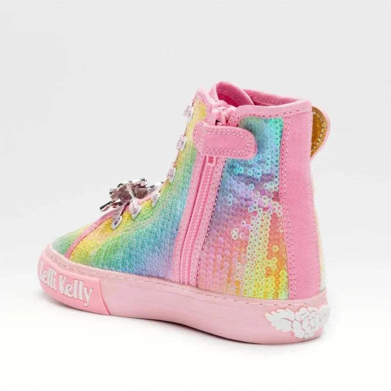 Lelli Kelly Lelli Kelly Παιδικά Sneakers High για Κορίτσια Πολύχρωμα Πάνινα Κορίτσι / Canvas Girl Lelli-Kelly-LK1331-AX02-Multi-Poline-_-_-775
