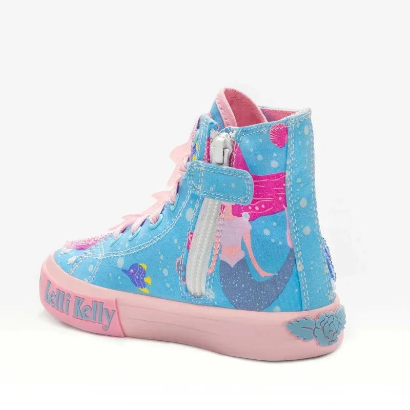 Lelli Kelly Lelli Kelly Παιδικά Sneakers High Ανατομικά Πολύχρωμα Πάνινα Κορίτσι / Canvas Girl Lelli-Kelly-SS22-LK2042-Pink-Poline-_-_-559