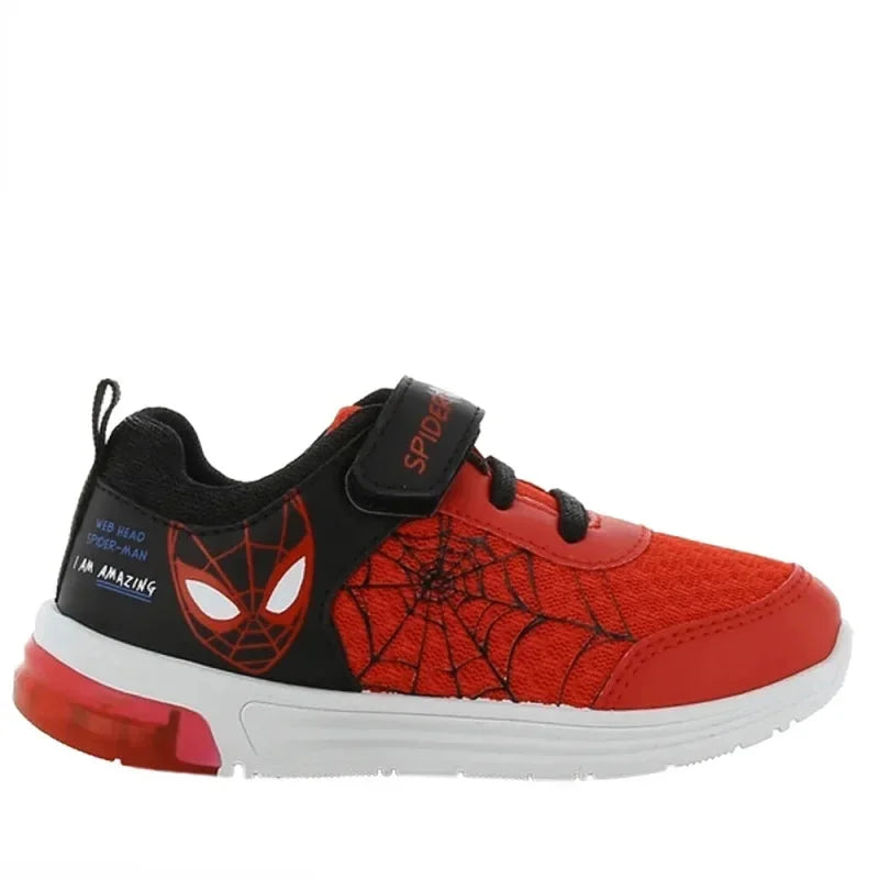 Leomil Marvel Spiderman Παιδικά Ανατομικά Sneakers με Φωτάκια για Αγόρια - Κόκκινα Παπούτσι Αγόρι Φωτάκια / Shoes with Lights Boy Marvel-Spiderman-SS23-SP011465-Red-Poline-_-_-33