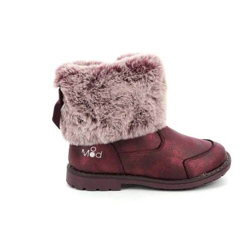 Mod8 kids boots with fur lining for girls Bordeaux