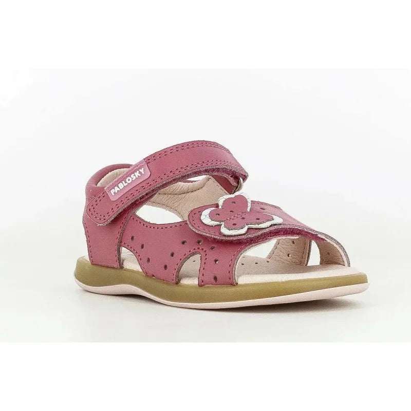 Pablosky Pablosky Παιδικά Ανατομικά Δερμάτινα Πέδιλα για Κορίτσια Φούξια Πέδιλο Κορίτσι / Sandals Girl Pablosky-096162-Fuchsia-Poline-_-_-911