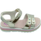 Pablosky Pablosky Παιδικά Δερμάτινα Ανατομικά Πέδιλα για Κορίτσια Σαμπάνιας Πέδιλο Κορίτσι / Sandals Girl Pablosky-478980-Champagne-Poline-_-_-825