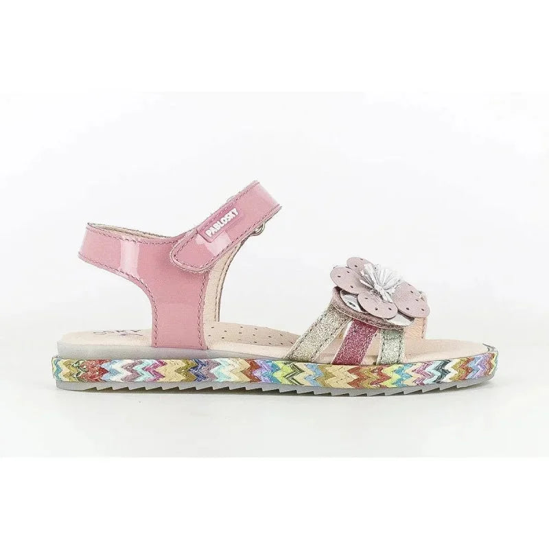 Pablosky Pablosky Παιδικά Δερμάτινα Ανατομικά Πέδιλα για Κορίτσια Πολύχρωμο Πέδιλο Κορίτσι / Sandals Girl Pablosky-493079-Multi-Poline-_-_-28