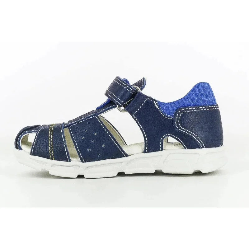 Pablosky Pablosky Παιδικά Ανατομικά Δερμάτινα Παπουτσοπέδιλα για Αγόρια Μπλε Navy Πέδιλο Αγόρι / Sandals Boy Pablosky-501025-Navy-Poline-_-_-522