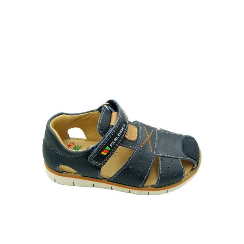 Pablosky Pablosky Παιδικά Ανατομικά Δερμάτινα Παπουτσοπέδιλα για Αγόρια Μπλε Navy Πέδιλο Αγόρι / Sandals Boy Pablosky-Atlantic-596025-Navy-Poline-_-_-274