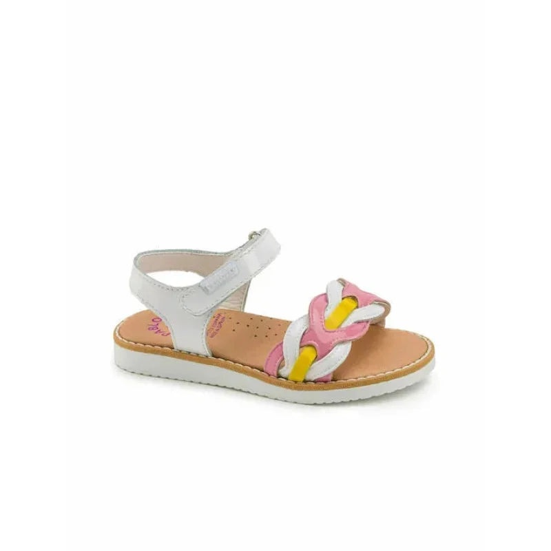 Pablosky Pablosky Παιδικά Δερμάτινα Ανατομικά Πέδιλα για Κορίτσια Λευκό Πέδιλο Κορίτσι / Sandals Girl Pablosky-SS22-408609-White-Poline-_-_-656