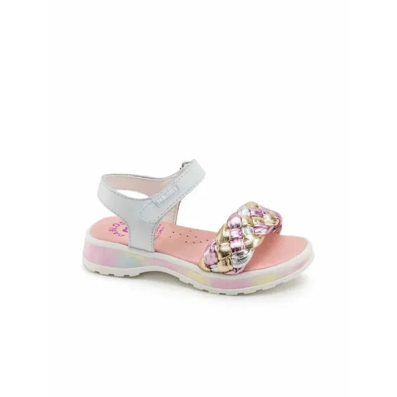 Pablosky Pablosky Παιδικά Δερμάτινα Ανατομικά Πέδιλα για Κορίτσια Λευκά Πέδιλο Κορίτσι / Sandals Girl Pablosky-SS22-411700-White-Poline-_-_-392