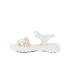 Pablosky Pablosky Παιδικά Δερμάτινα Ανατομικά Πέδιλα για Κορίτσια Λευκό Πέδιλο Κορίτσι / Sandals Girl Pablosky-SS22-411800-White-Poline-_-_-268