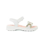Pablosky Pablosky Παιδικά Δερμάτινα Ανατομικά Πέδιλα για Κορίτσια Λευκό Πέδιλο Κορίτσι / Sandals Girl Pablosky-SS22-411800-White-Poline-_-_-954