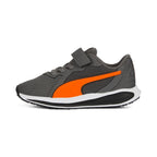 Puma Puma Αθλητικά Παιδικά Παπούτσια Running Twitch Grey / Orange Αθλητικά Αγόρι /Sportshoes Boys Puma-SS23-384538-Dark-Grey-Poline-_-_-372