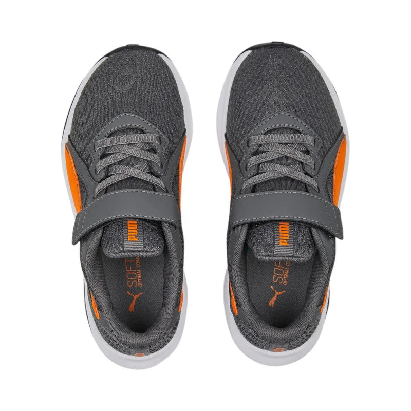 Puma Puma Αθλητικά Παιδικά Παπούτσια Running Twitch Grey / Orange Αθλητικά Αγόρι /Sportshoes Boys Puma-SS23-384538-Dark-Grey-Poline-_-_-592