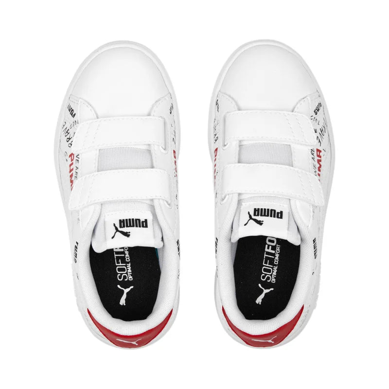 Puma Puma Παιδικά Sneakers με Σκρατς Λευκά Αθλητικά Αγόρι /Sportshoes Boys Puma-SS23-389759-White-Poline-_-_-251