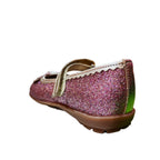 Ricco Ricco Παιδικές Ελληνικές Δερμάτινές Μπαλαρίνες Χειροποίητες Ανατομικές για Κορίτσια Ροζ Χρυσό Γκλιτερ Μπαρέτα/ Ballerina / Flat Shoes Girl Ricco-AW23-1730-Multi-Glitter-Poline-_-_-630