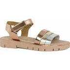 Ricco Ricco Παιδικά Ελληνικά Δερμάτινα Πέδιλα Χειροποίητα Ανατομικά για Κορίτσια Μεταλικό Πέδιλο Κορίτσι / Sandals Girl Ricco-handmade-3063-Silver-Poline-_-_-580