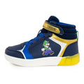 Leomil Super Mario Παιδικά Ανατομικά Sneakers High με Φωτάκια για Αγόρια - Μπλε Παπούτσι Αγόρι Φωτάκια / Shoes with Lights Boy Super-Mario-AW23-MB000755-Navy-Poline-_-_-701
