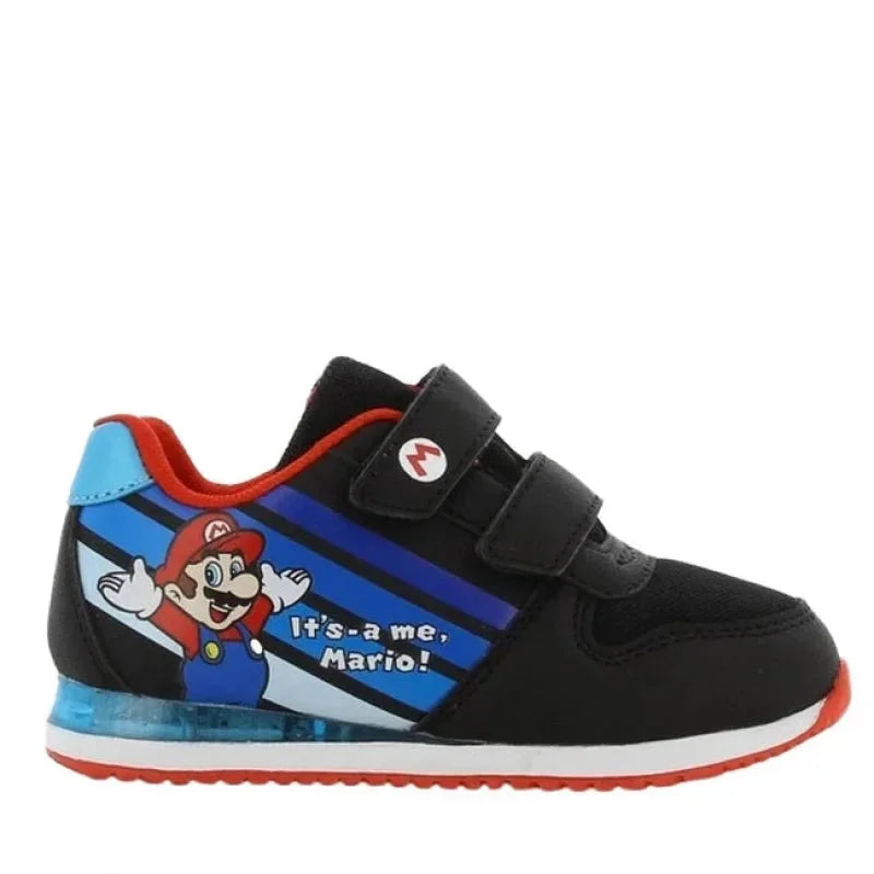 Leomil Super Mario Παιδικά Ανατομικά Sneakers με Φωτάκια για Αγόρια - Μαύρα Παπούτσι Αγόρι Φωτάκια / Shoes with Lights Boy Super-Mario-AW23-MB000785-Black-Poline-_-_-577
