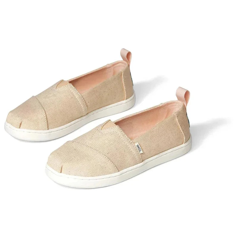 Toms Toms Παιδικές Εσπαντρίγιες Slip-On Ροζ Alpargata Metallic Youth Εσπαντρίγιες Κορίτσι / Espadrilles Girl Toms-10016443-Pink-Peony-Poline-_-_-821