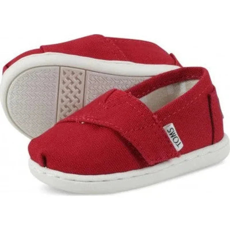 Toms Toms Παιδικές Εσπαντρίγιες με Σκρατς Κόκκινες Tiny Alpargata Canvas Εσπαντρίγιες Αγόρι / Espadrilles Boy Toms-SS23-10010533-Red-Poline-_-_-761