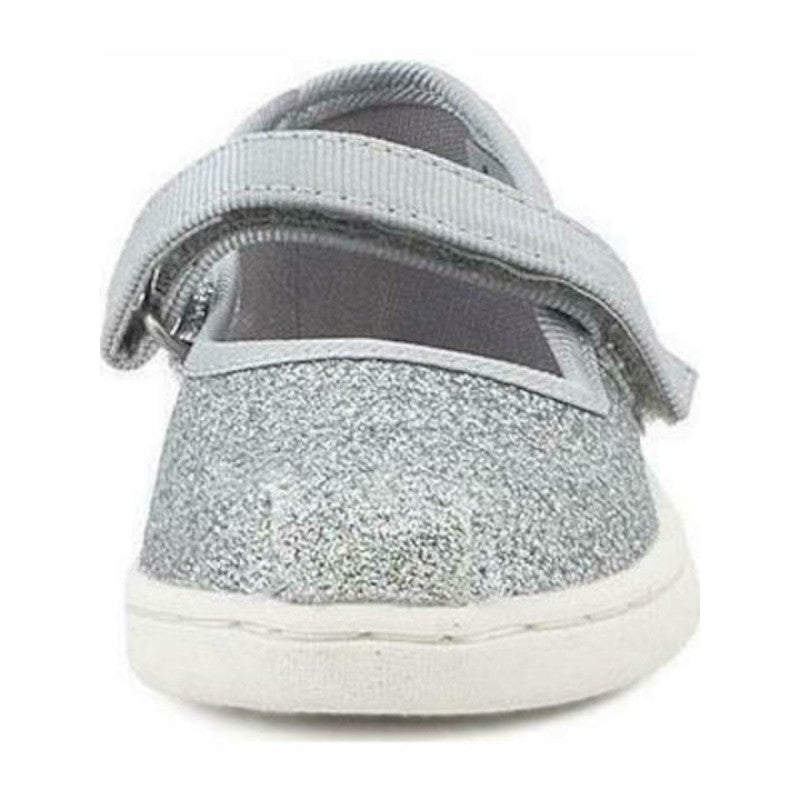 Toms Toms Παιδικές Μπαλαρίνες με Σκρατς Υφασμάτινες Ασημί Mary Jane Iridescent Εσπαντρίγιες Κορίτσι / Espadrilles Girl Toms-SS23-10011521-Silver-Poline-_-_-518