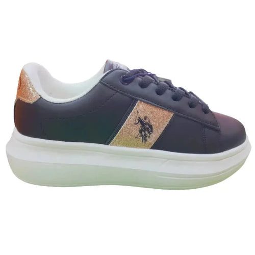 US Polo Assn. Children's Anatomical Sneakers for Girls Black