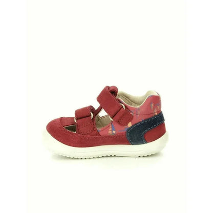 Kickers Kids Anatomical Leather Slippers Red