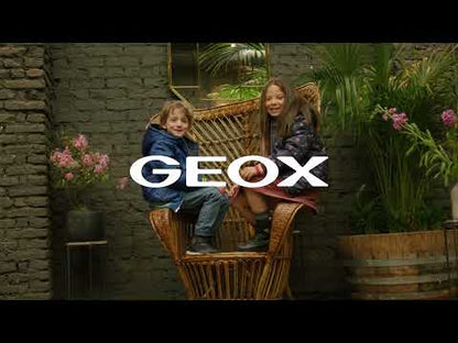 Geox Ανατομικά Δερμάτινα Παιδικά Αρβυλάκια με Κορδόνια Μαύρα